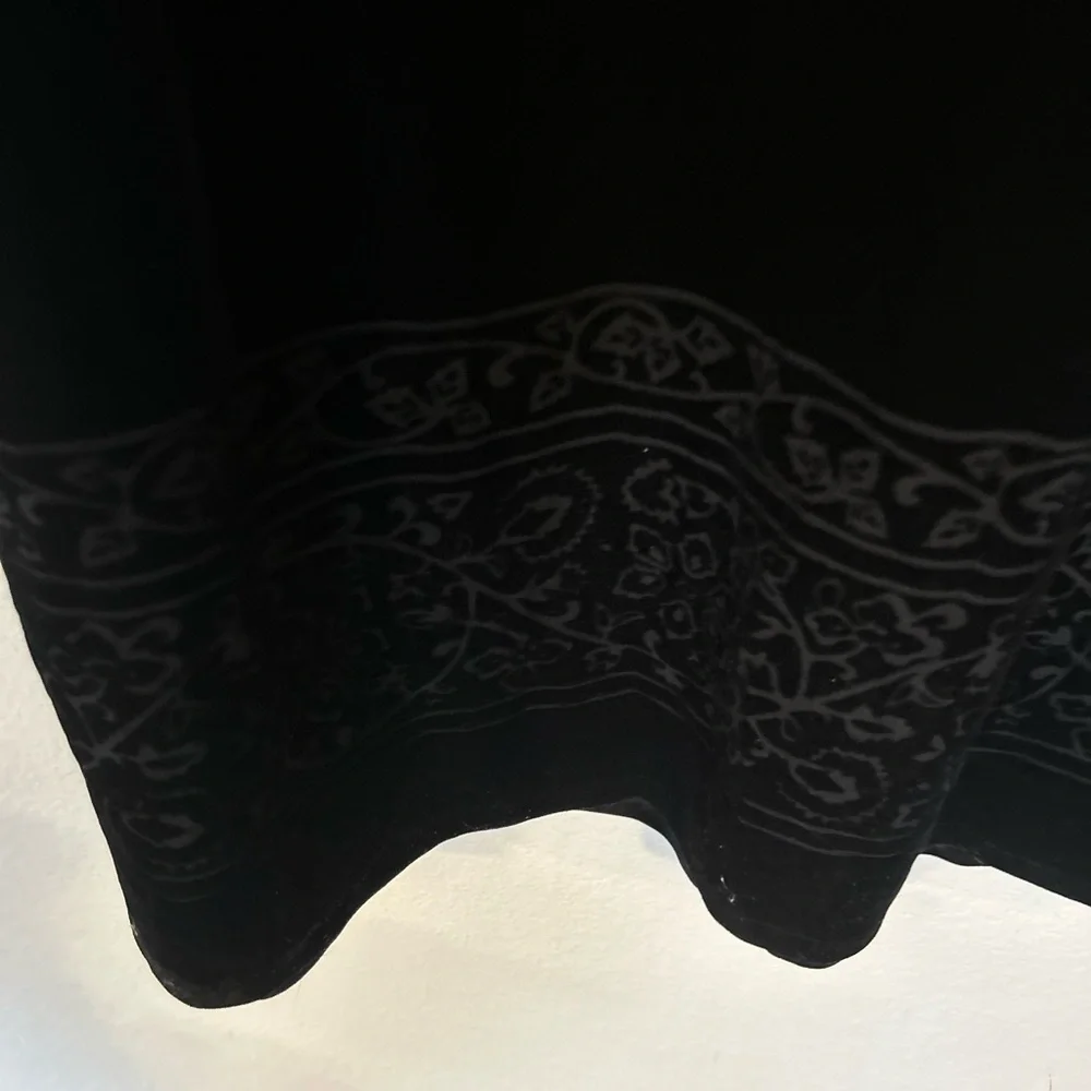 NWT Dead Stock Liz Claiborne Medium Black Velvet Whimsy Goth Maxi Dress